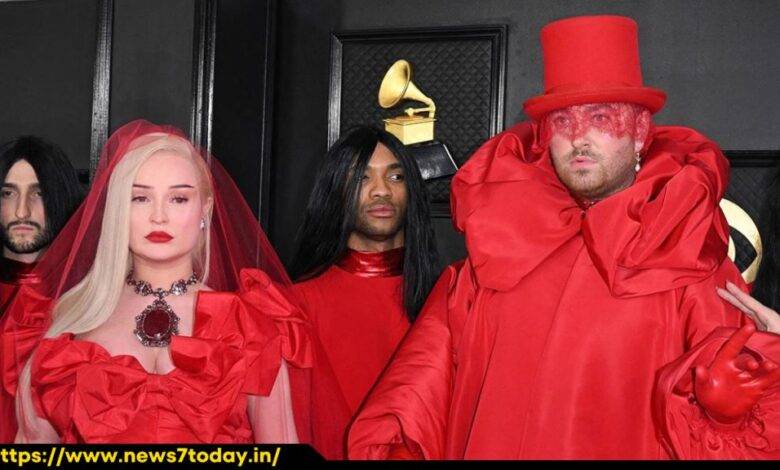 Sam Smith and Kim Petras' Show-Stopping Grammy Red Carpet Looks